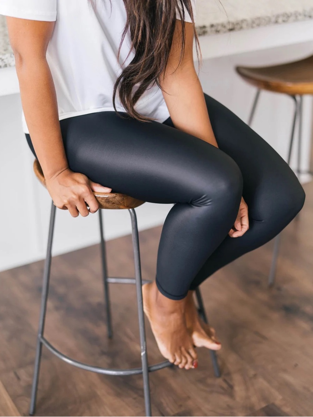 Zyia Black Metallic Light n Tight Hi-Rise 7/8 24"